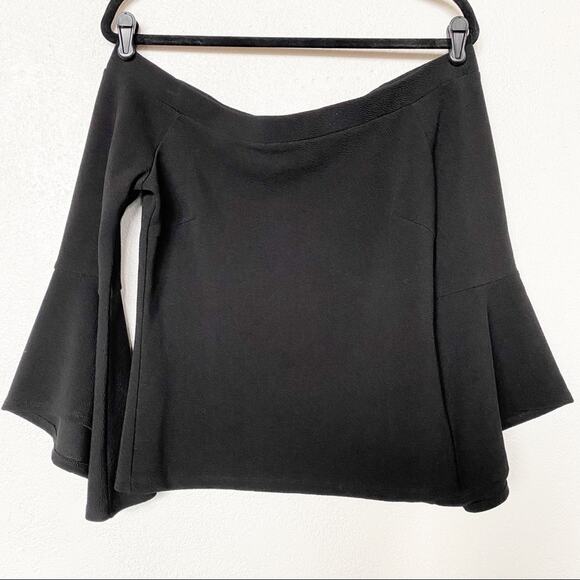 Dotti Off the Shoulder Bell Sleeve Top Black Size Medium - Picture 1 of 7